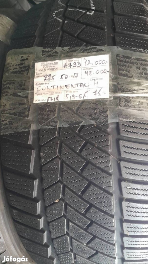 Eladó Continental 225/50R17 téli gumi garnitúra 