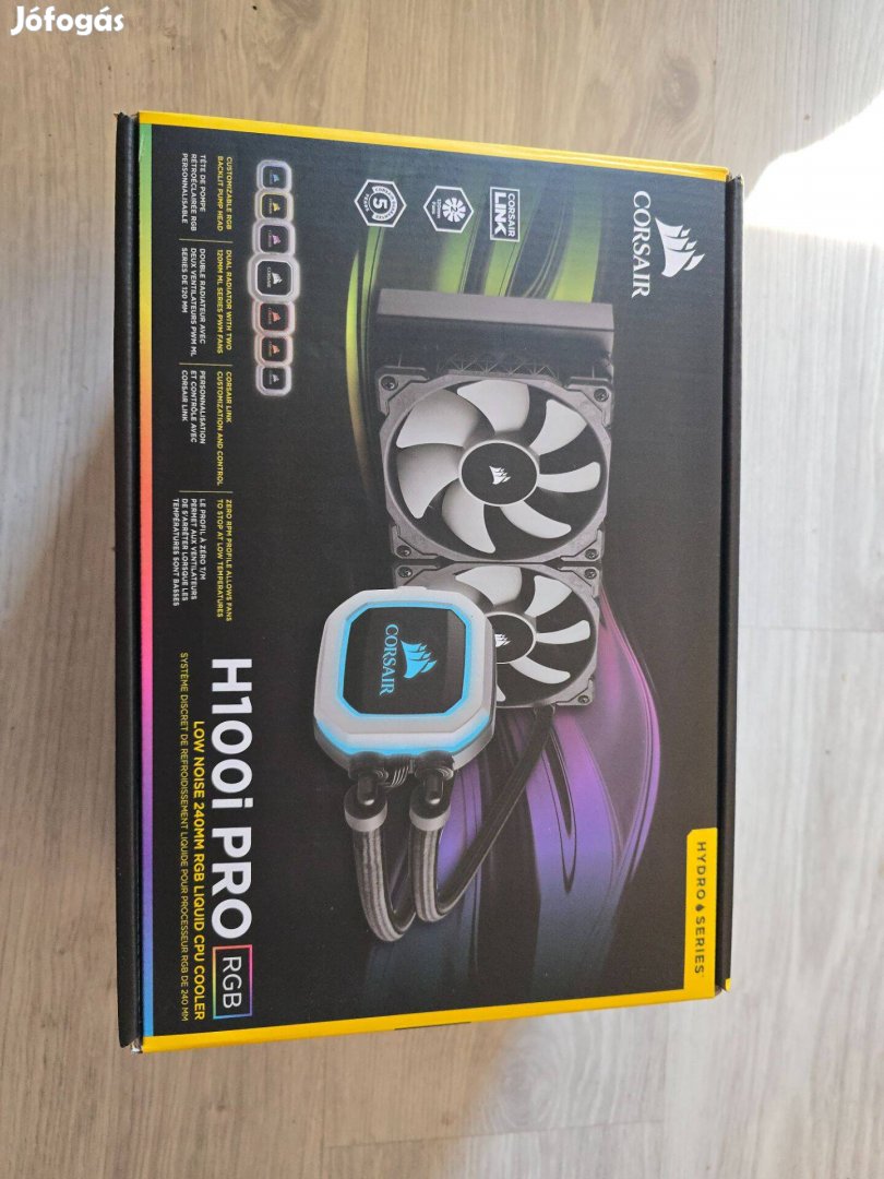 Eladó Corsair H100i Pro RGB komplett vízhűtés