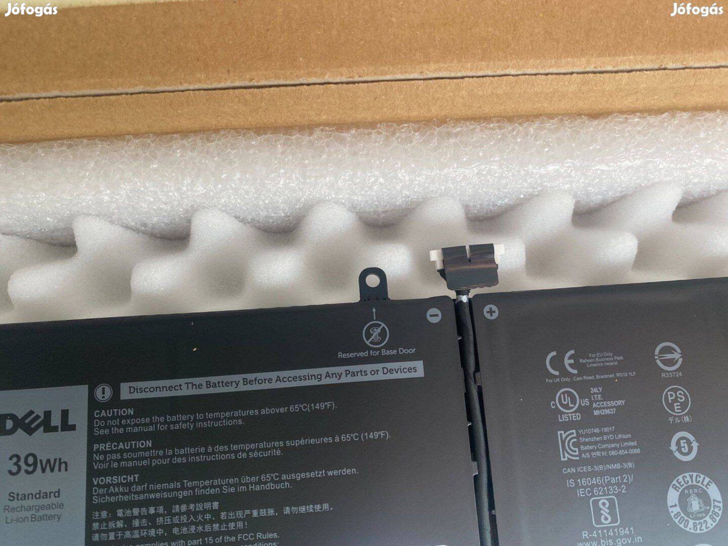 Eladó Dell Latitude 7310 7410 akkumulátor 39whr 35J09 Yj9RP 0Yj9RP