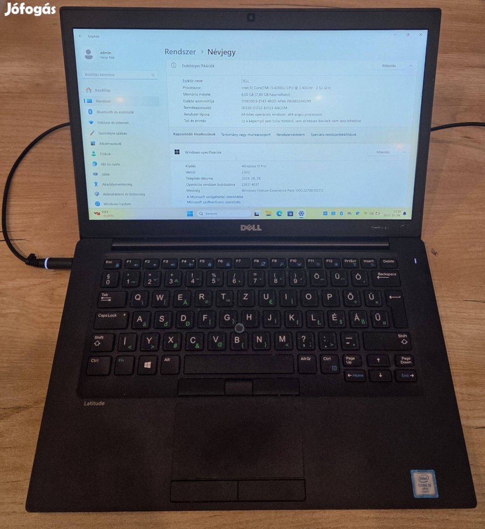Eladó Dell Latitude 7480 (i5-6300U/DDR4 8Gb/256GB) laptop