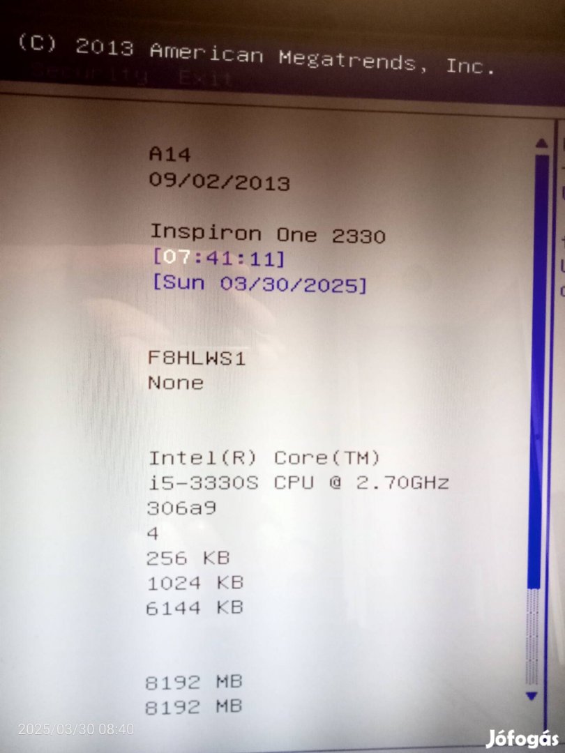 Eladó Dell i5  23" érintő kijelzős pc