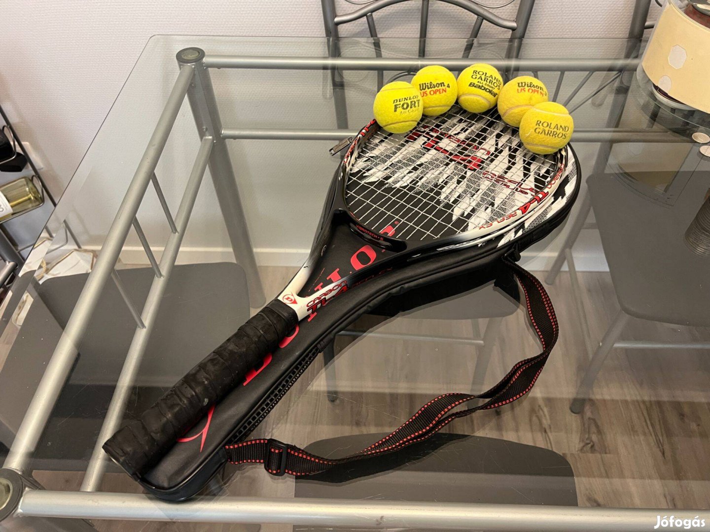 Eladó Dunlop TI-4 teniszütő 5 db labdával