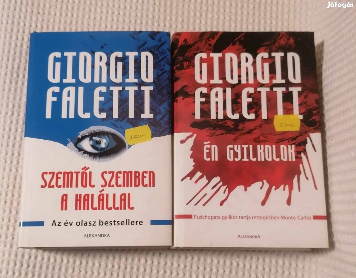 Eladó Együtt 2 Darab Giorgio Faletti Könyv / Akció / Krimi / Regény