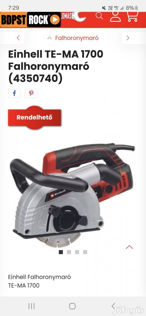 Eladó Einhell 1700W horonymaró