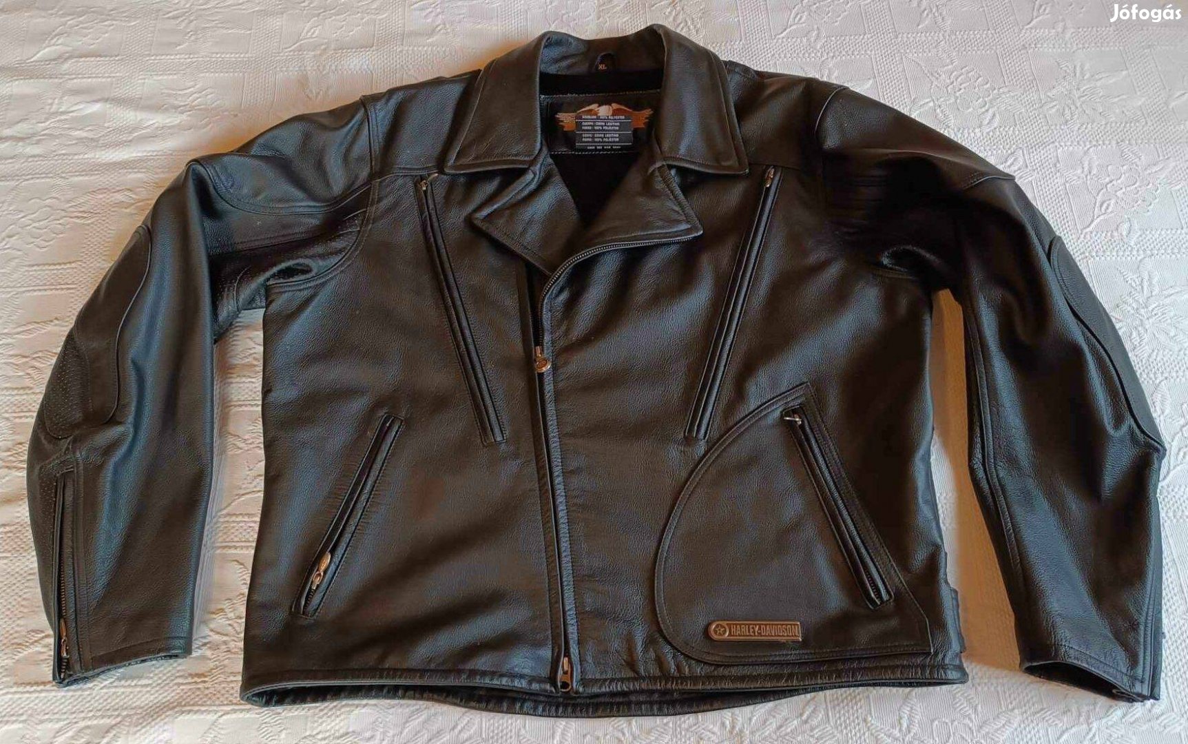 Eladó Eredeti Harley-Davidson Motoros Férfi Bőrdzseki (XL méret)