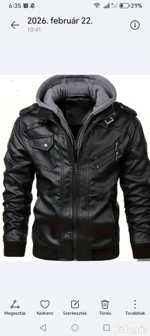 Eladó Férfi Motoros Dzseki Új
