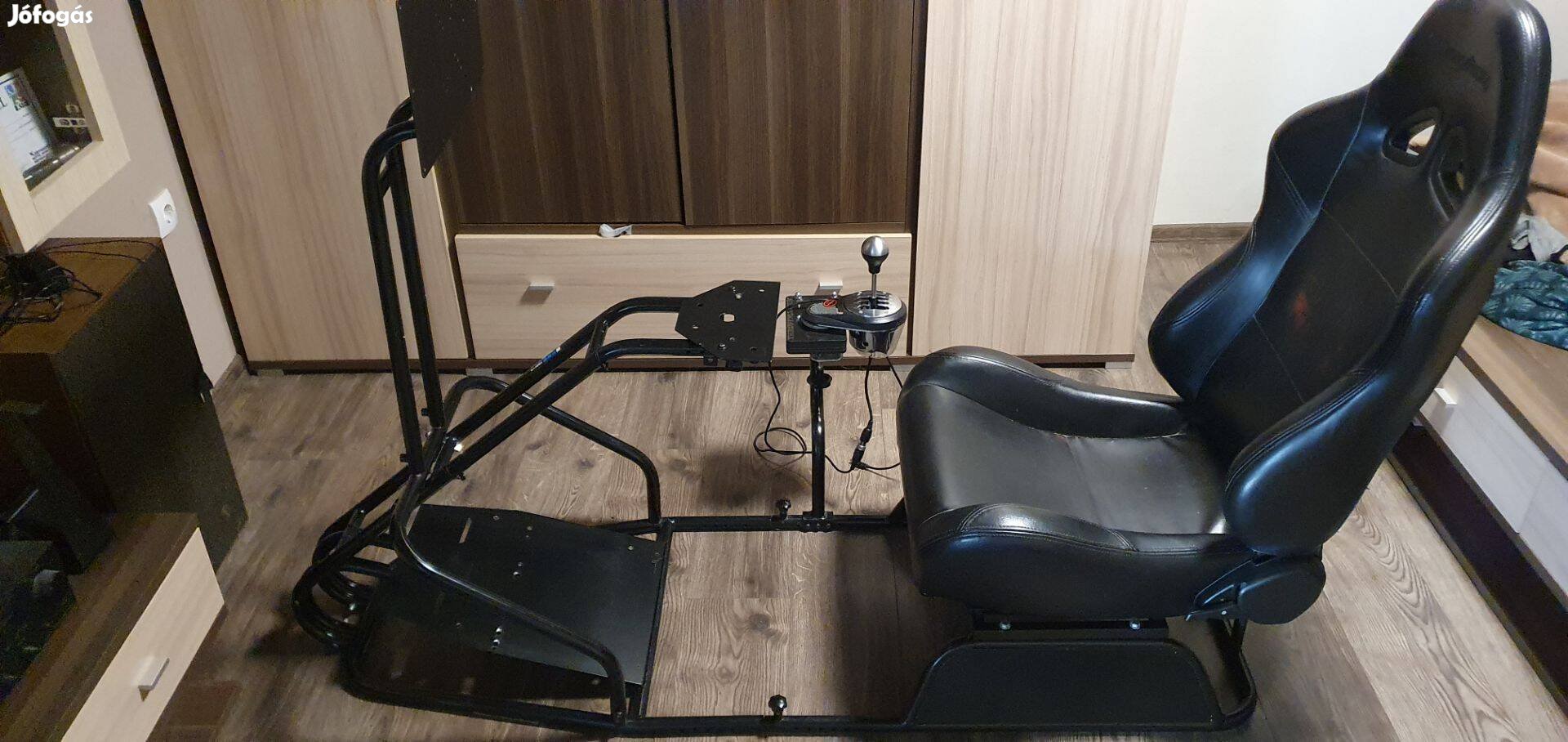 Eladó GT Omega Racing szimulátor váz és Thrustmaster Th8a váltó