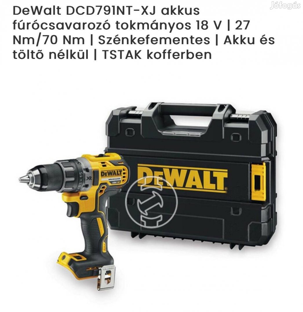 Eladó Garanciás Új! Dewalt DCD791NT-Xj akkumulátoros fúrógép