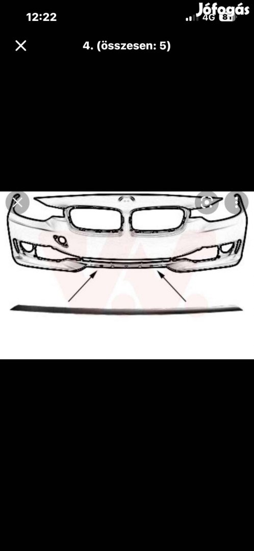 Eladó Gyári BMW első lökhárító díszléc!