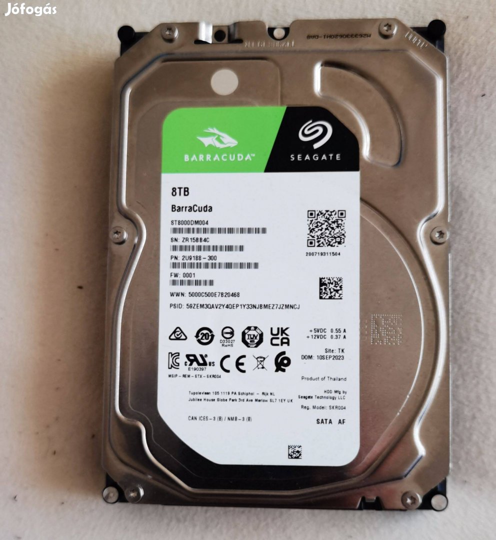 Eladó HDD-k 3-8 TB