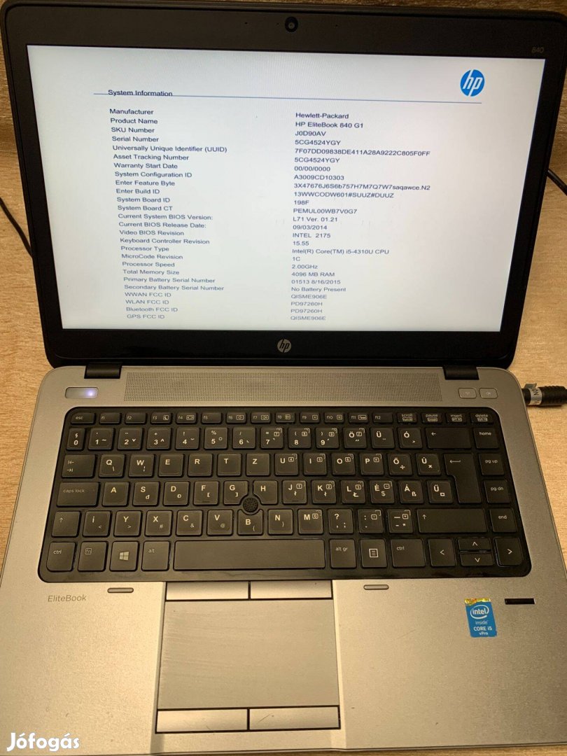 Eladó HP 840 i5 laptop