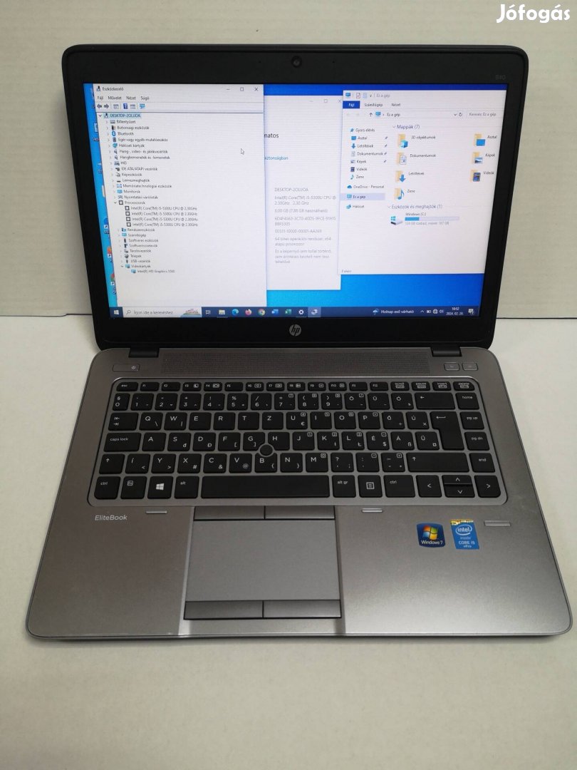 Eladó HP Elitebook 840 G2 256GB SSD