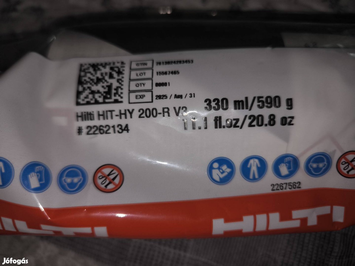 Eladó Hilti kémiai kétkompunensű ragasztó  