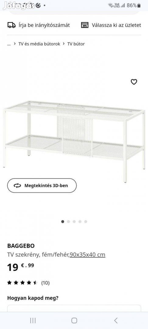 Eladó Ikea Baggebo TV állvány