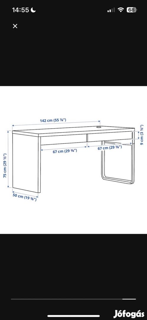 Eladó Ikea íróasztal