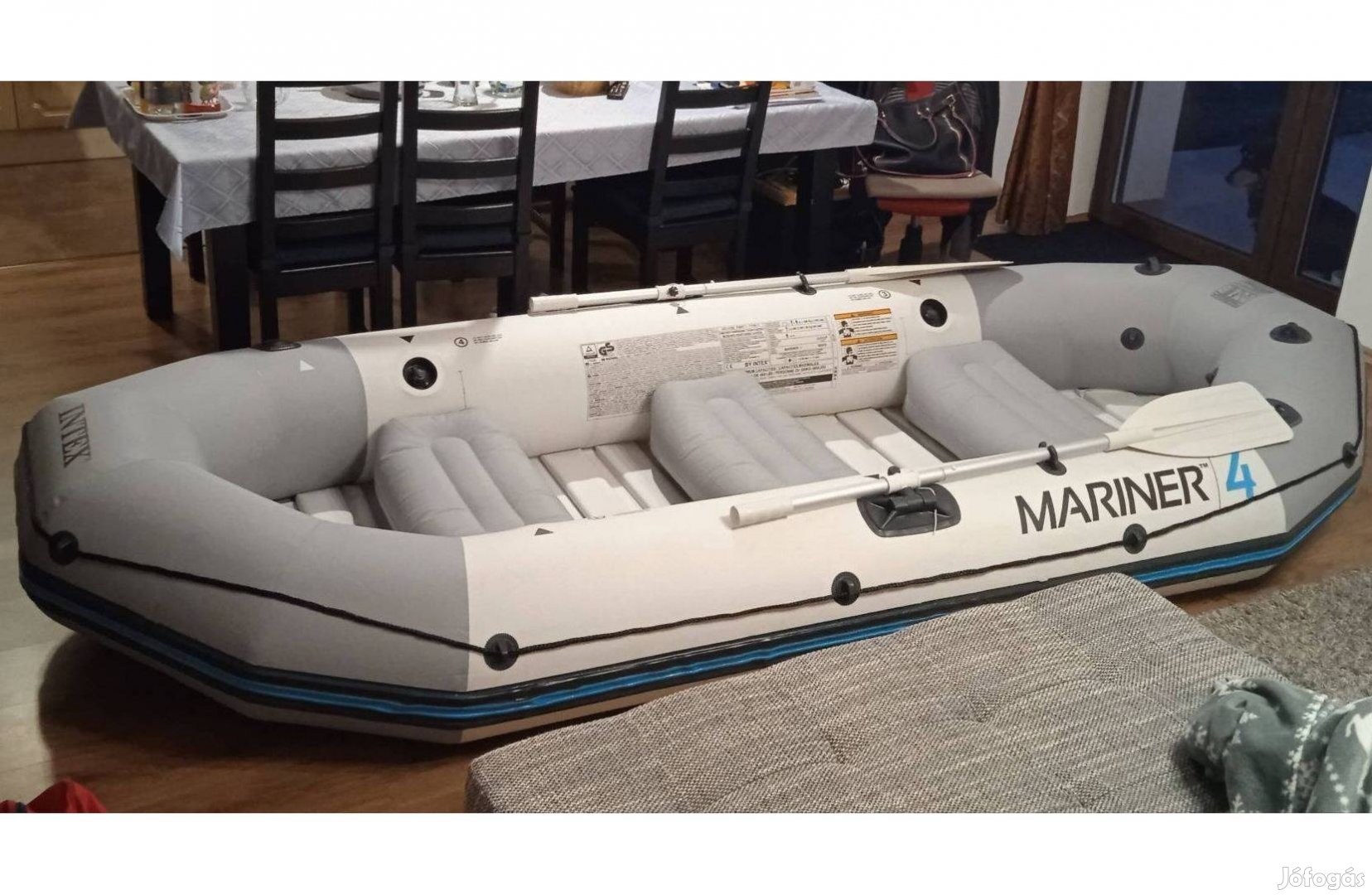 Eladó Intex Mariner 4 (328 cm × 145 cm × 48 cm) csónak, tartozékaival