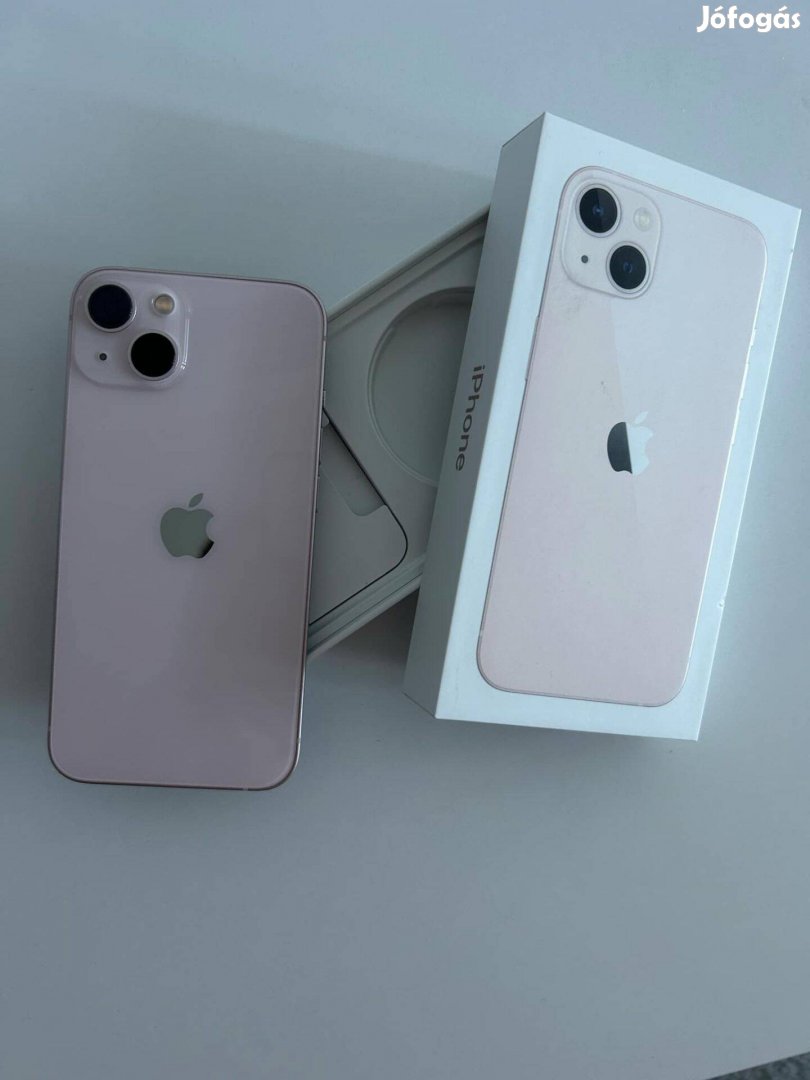 Eladó Iphone 13, kártyafüggetlen, 128 Gb, 5G, rózsaszín