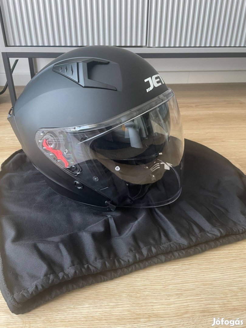 Eladó JET Lead Matt Black nyitott bukósisak új állapotban