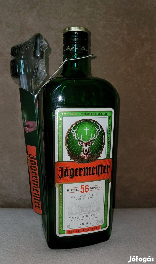 Eladó Jagermeister 1.75l üveg, pumpával (több darab)