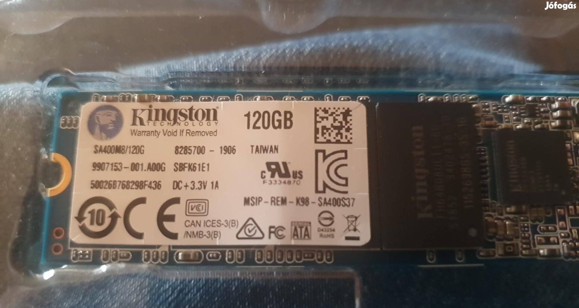 Eladó Kingston Pcie 120 gb ssd