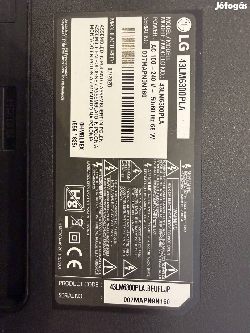 Eladó LG tv ami tökéletes működik nekünk