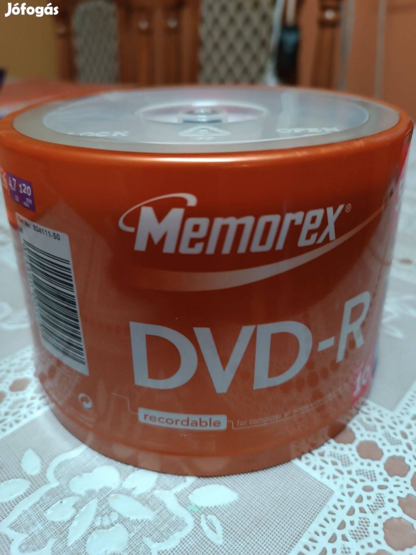 Eladó Memorex DVD-R 16X4.7GB 120Min 50-db-os DVD csomag