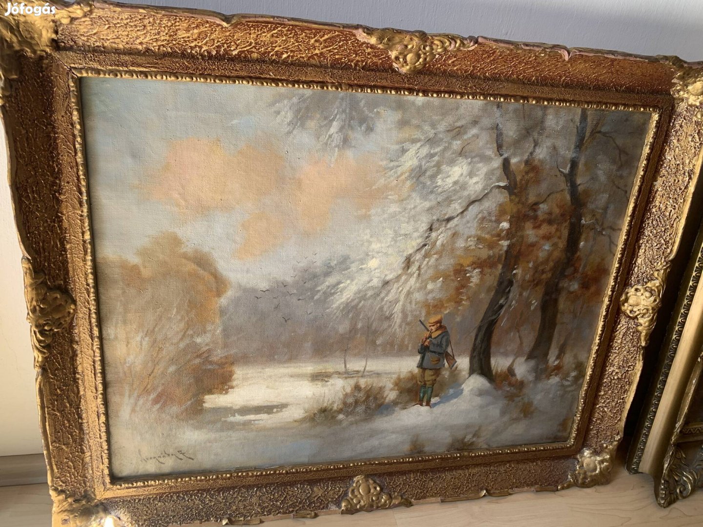 Eladó Neogrády Antal Téli Vadász OlajVászon Festmény