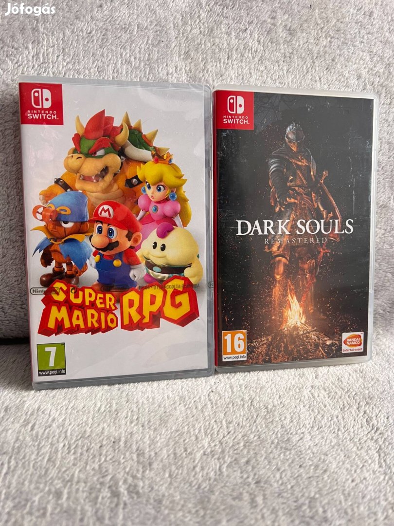 Eladó Nintendo switch Mario RPG és Dark souls játék