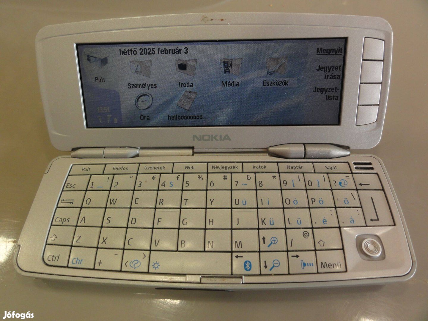 Eladó Nokia 9300 kommunikátor magyar Telekomos hibátlan működéssel