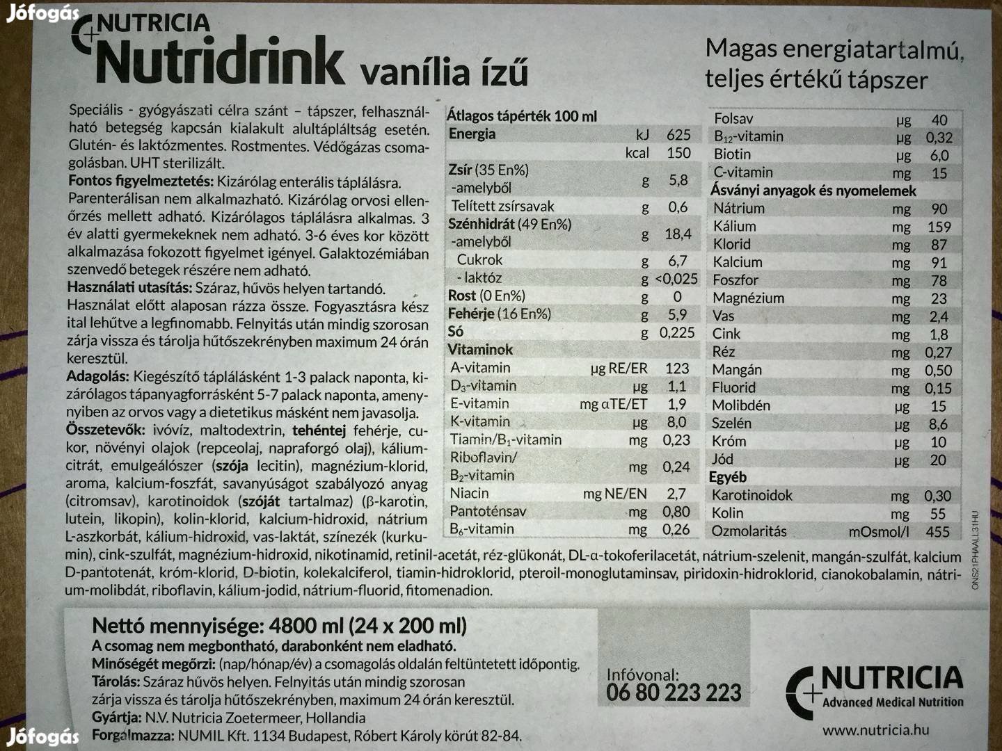 Eladó Nutricia Nutridrink, több ízben