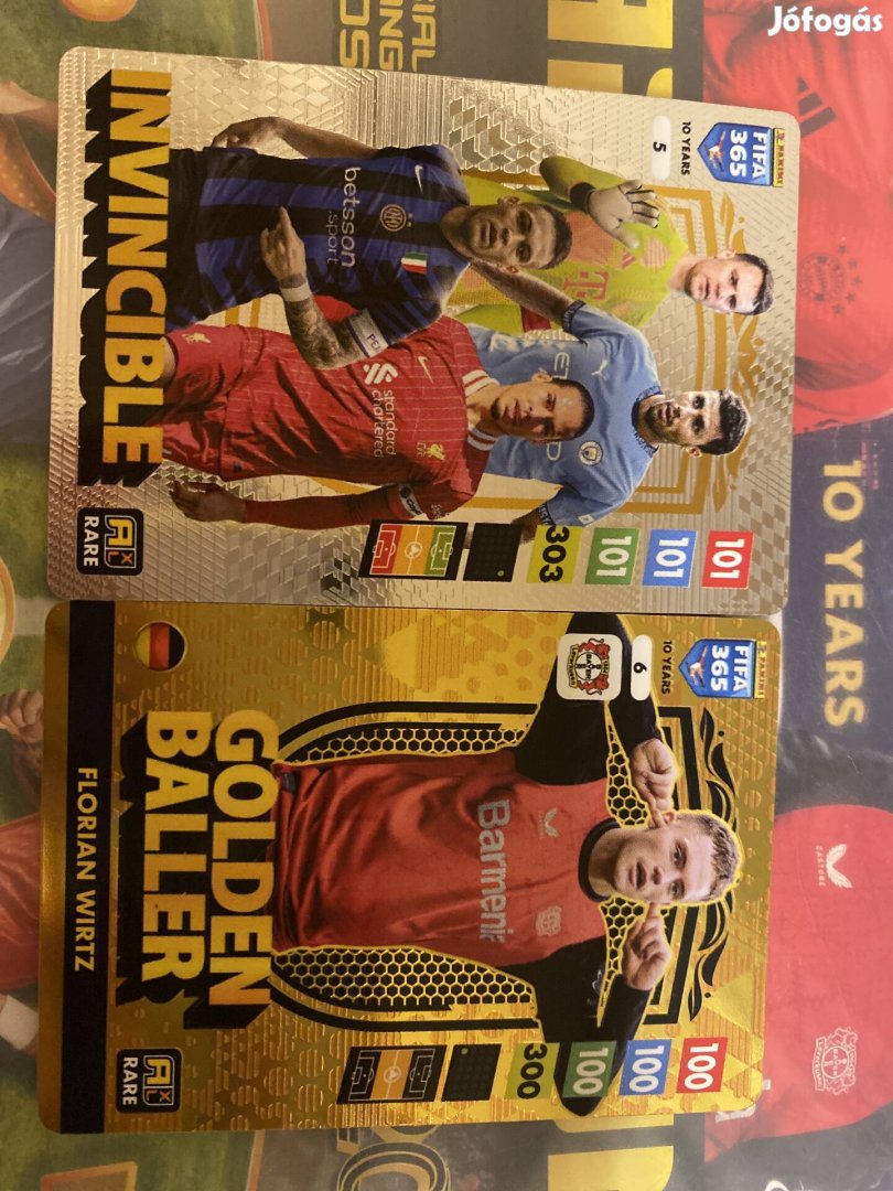 Eladó Panini fifa 365 2025 invincible és golden baller kártya