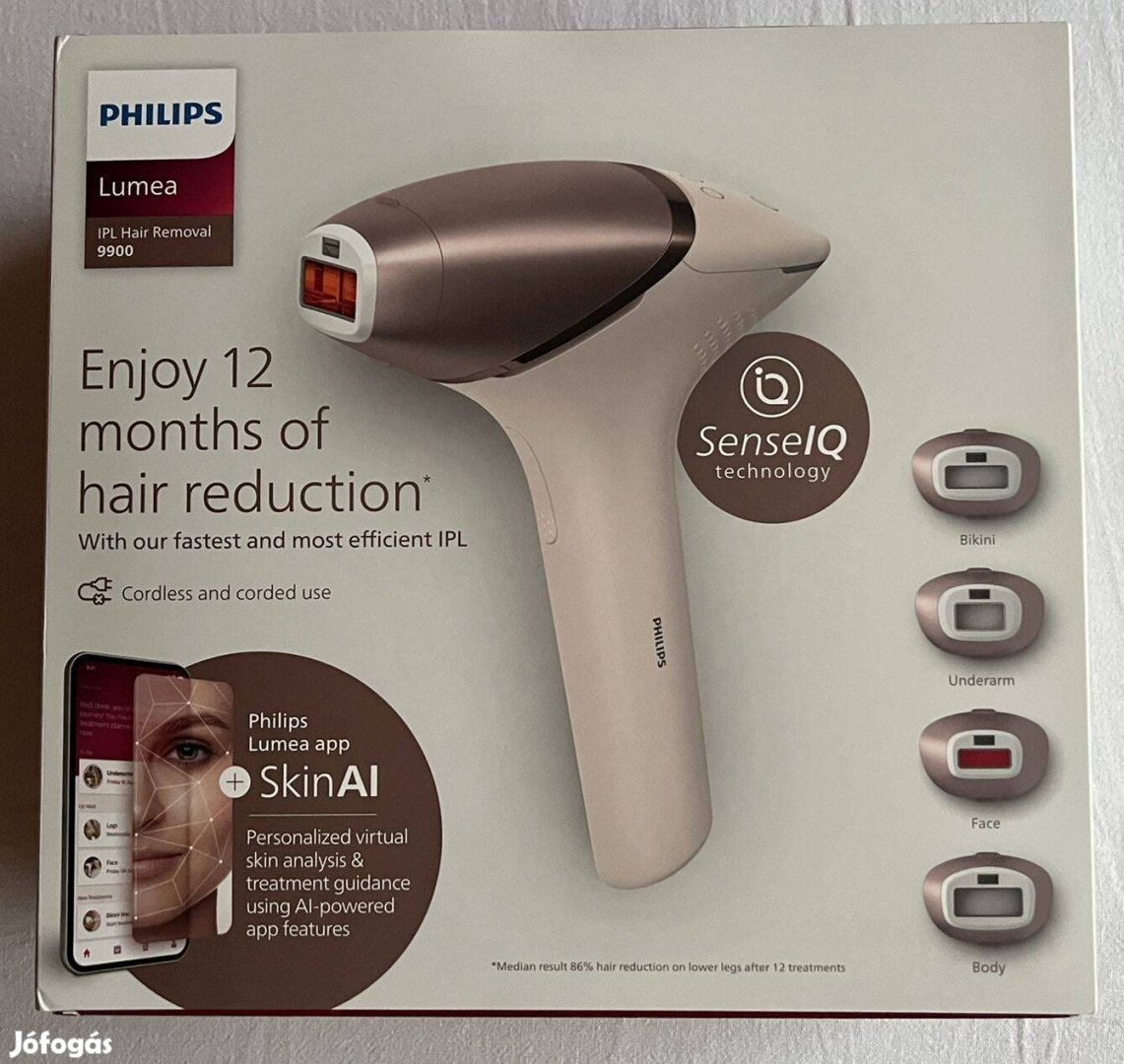 Eladó Philips Lumea IPL 9900 BRI977/00 szőrtelenítő garanciával