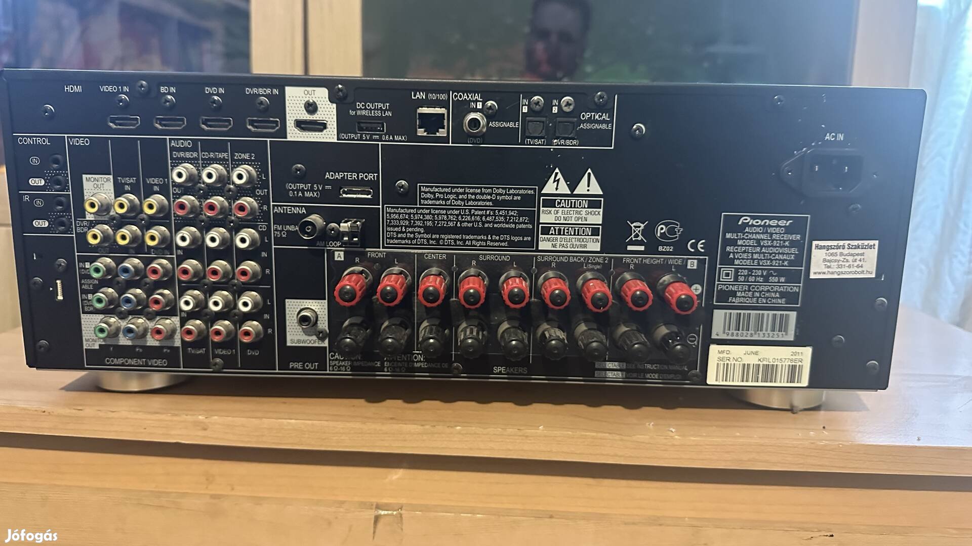 Eladó Pioneer Vsx-921-K 7.1 házimozi erősítő