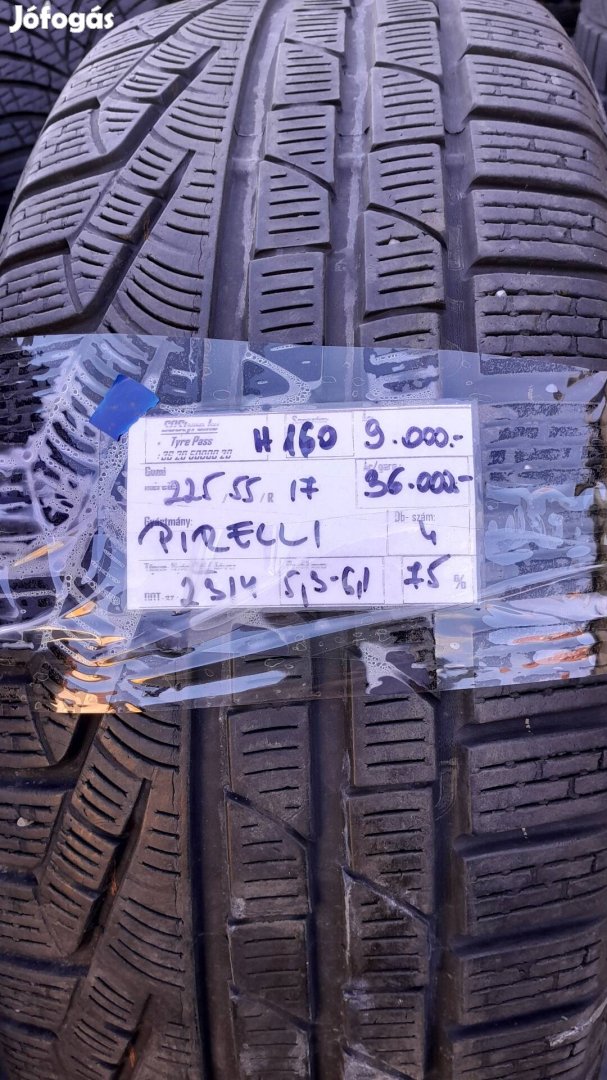 Eladó Pirelli 225/55R17 téli gumi garnitúra 