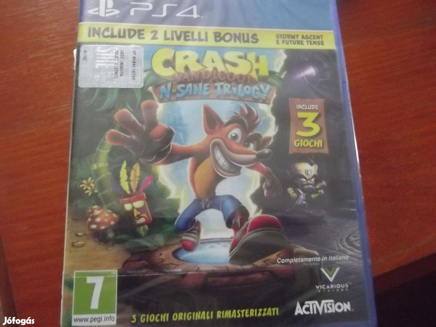 Eladó Ps4 Eredeti Játék :85. Crash Bandicoot N Sane Trilogy Új Bonta