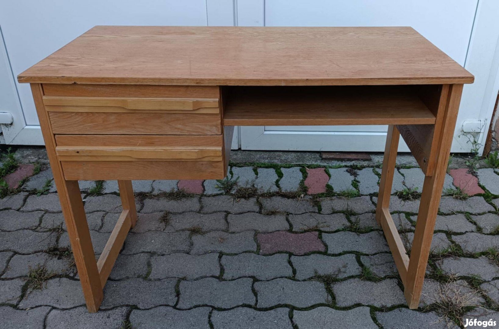 Eladó Régi / Retro Ifjúsági / Gyermek Erős Fa Íróasztal + Gurulós Szék