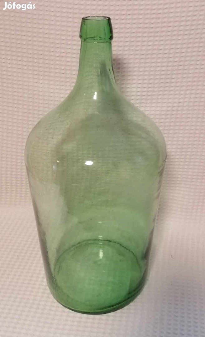Eladó Régi / Retro / Vintage 5 literes Zöld Borosüveg / Üveg Ballon