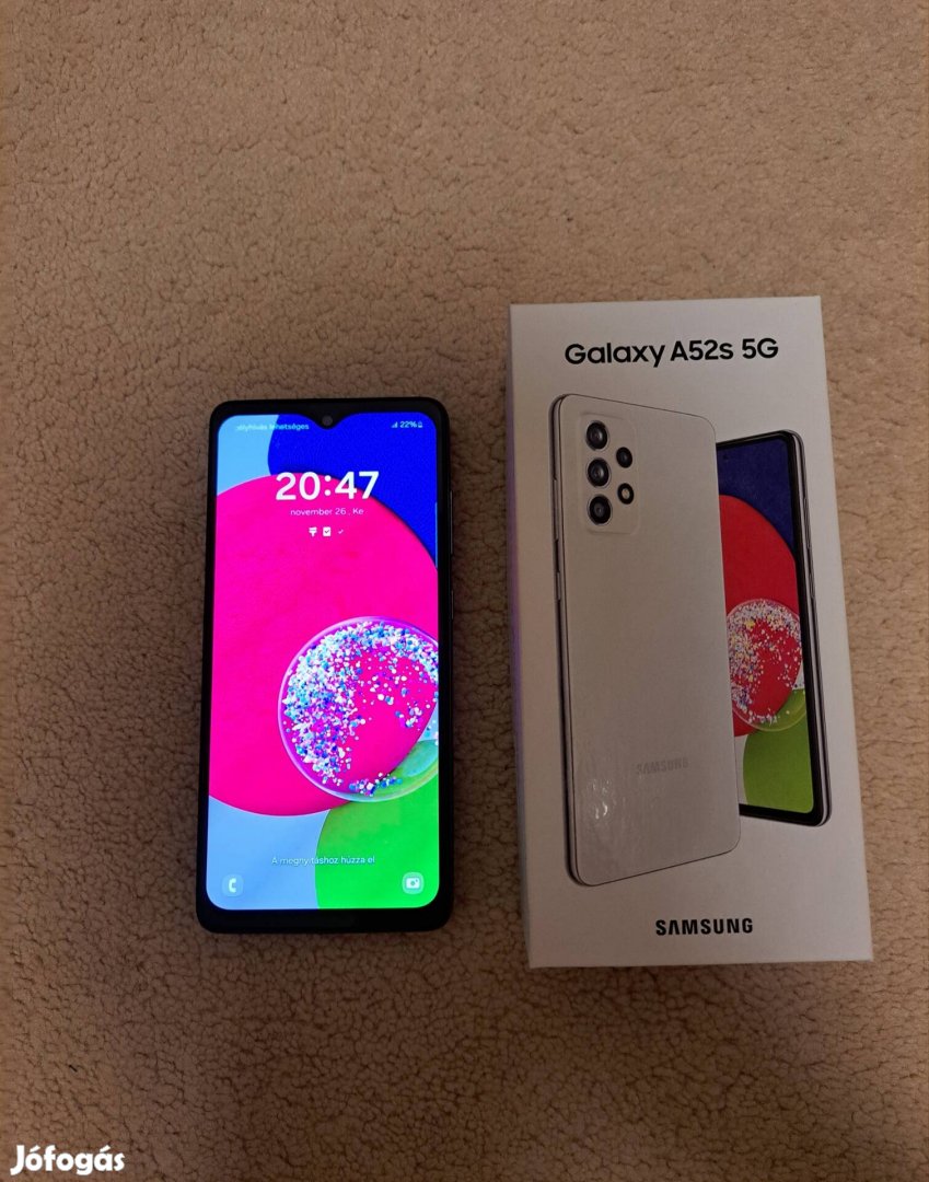 Eladó Samsung galaxy a52 s5G telefon.