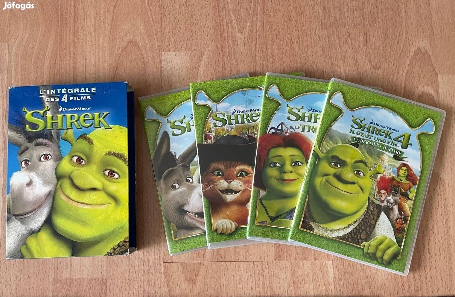 Eladó Shrek 4 lemezes DVD gyűjtemény kemény tokban