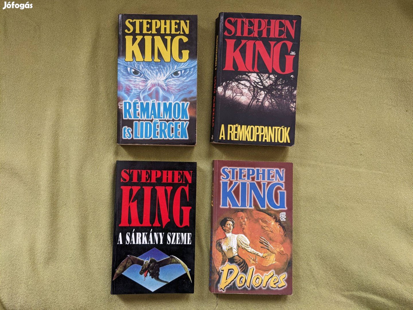 Eladó Stephen King könyvek (A rémkoppantók, A sárkány szeme, Dolores)