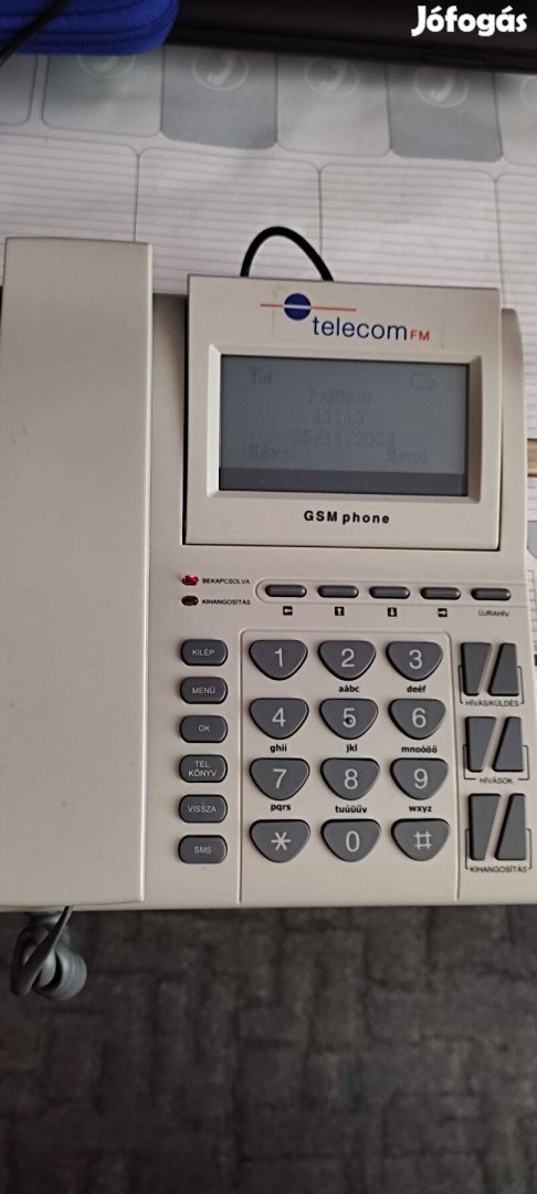 Eladó Telecom FM asztali GSM telefon (Yettel kártyával tesztelve)