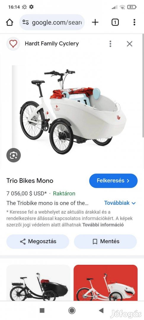 Eladó Trió Bike sürgősen