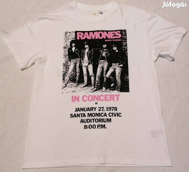 Eladó Új Fehér Hivatalos Ramones H&M Női Póló (M méret)