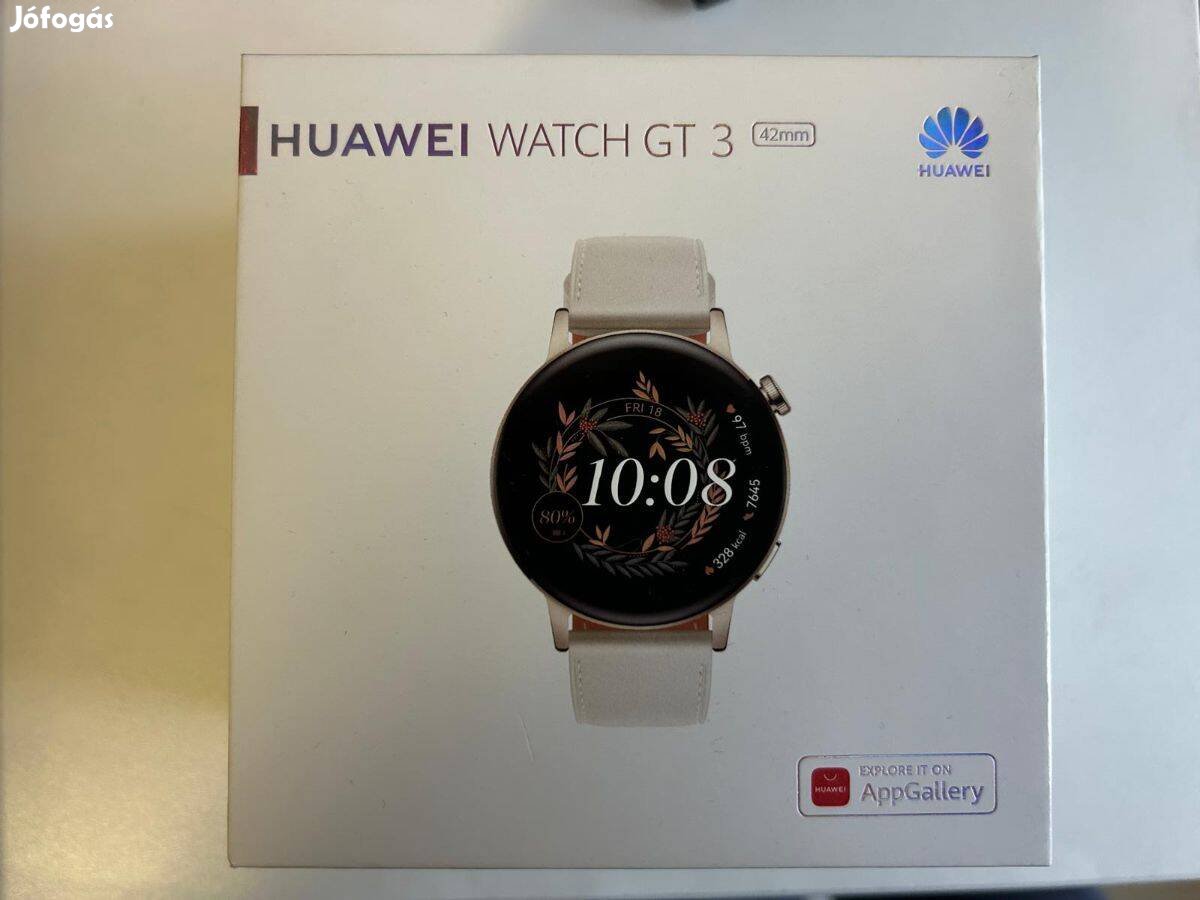 Eladó Új Huawei Watch GT 3 (42mm) Elegáns okosóra hosszú üzemidővel!