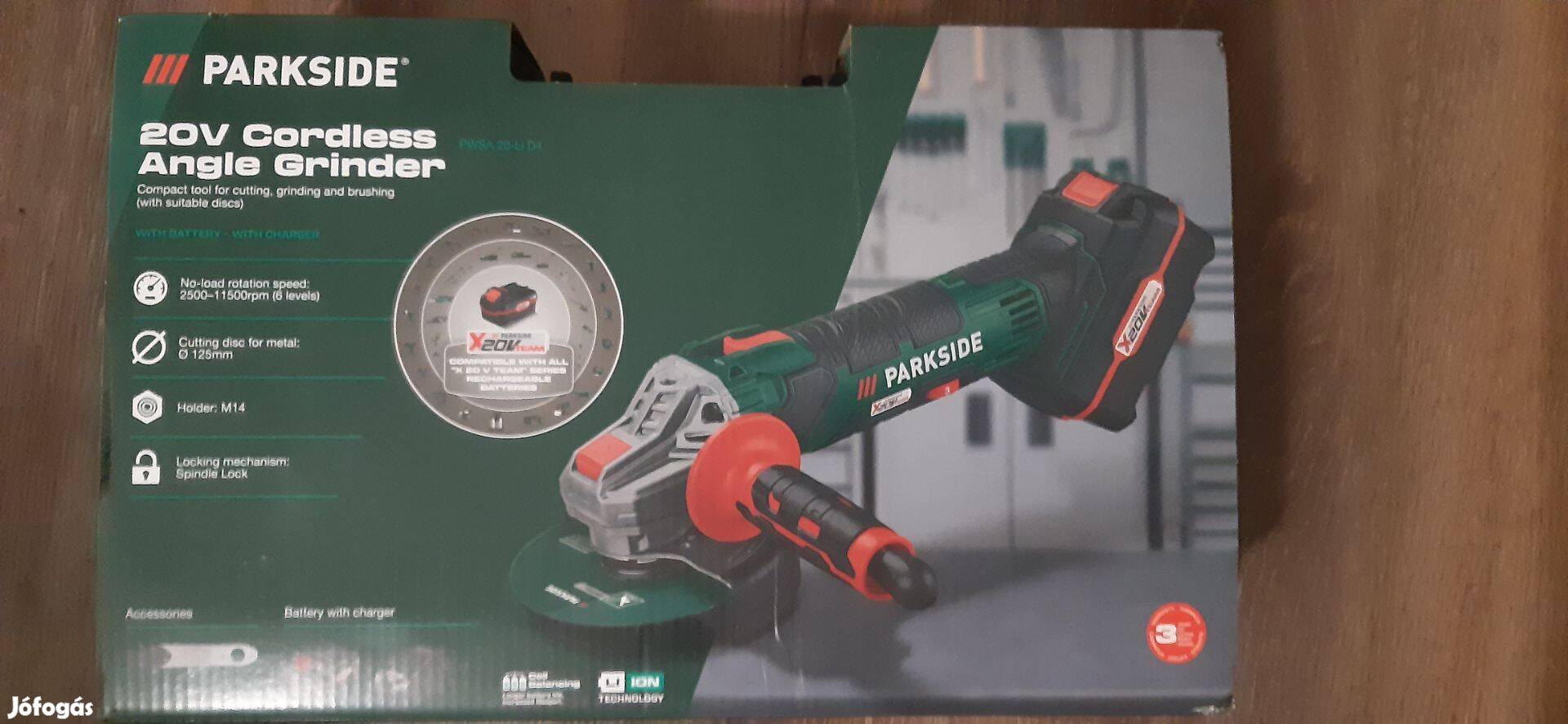 Eladó Új Parkside aksis sarokcsiszoló !