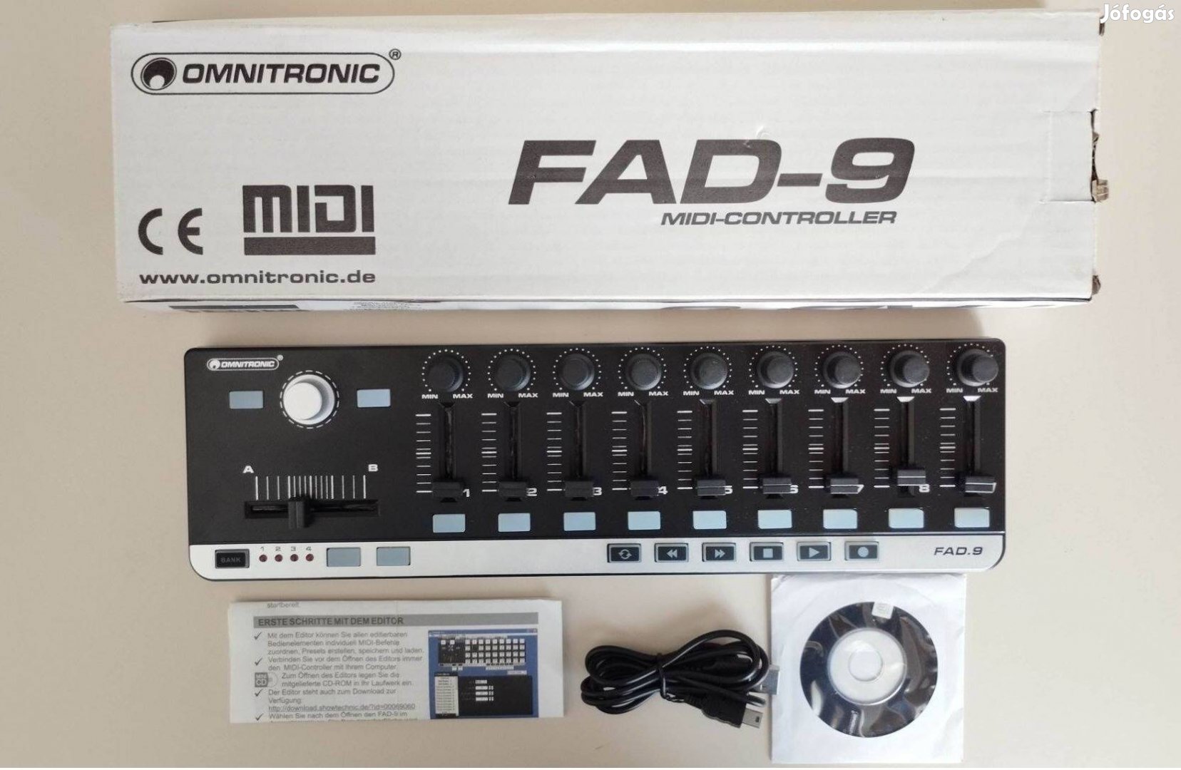 Eladó Új USB-MIDI vezérlő - Omnitronic FAD-9