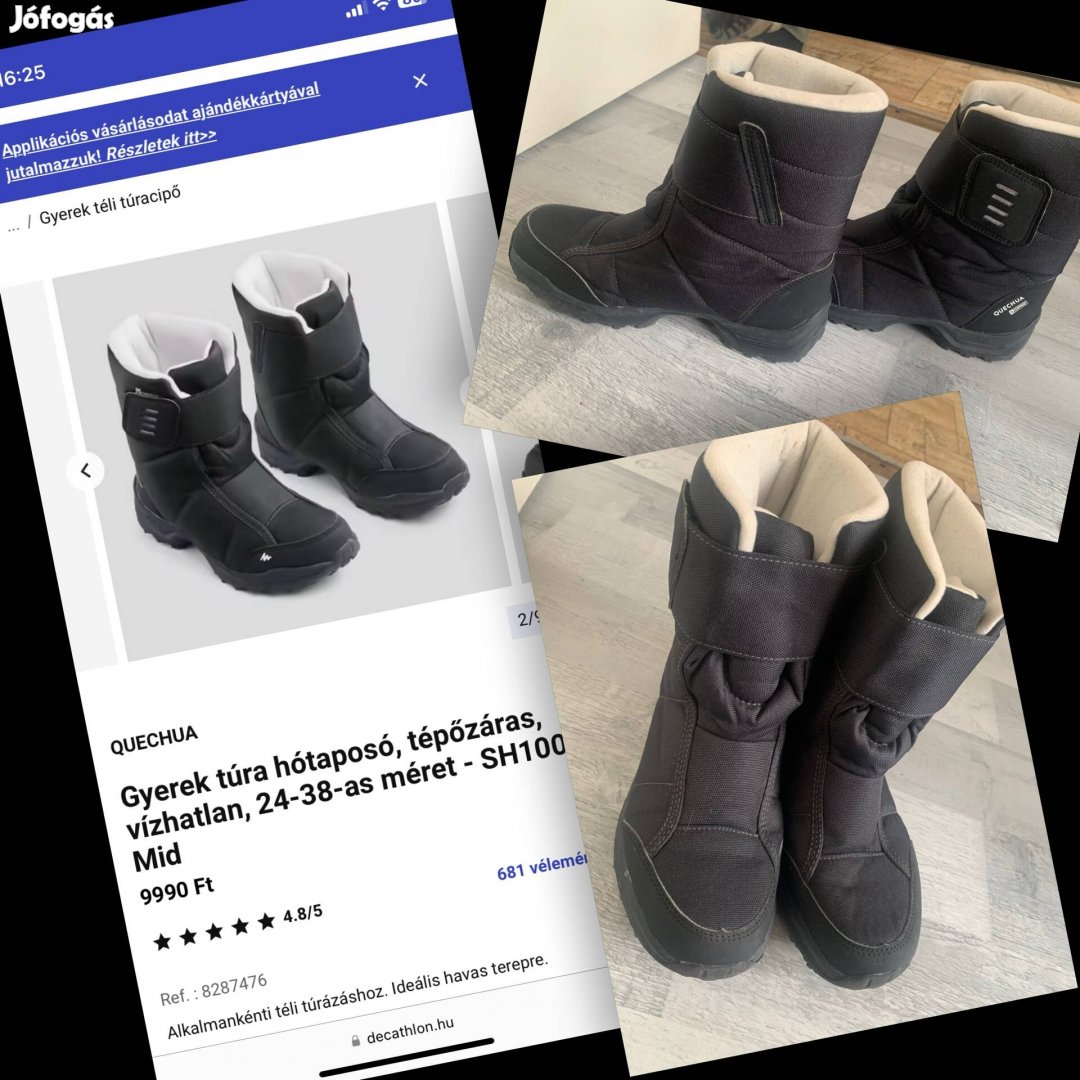 Eladó Unisex túra hótaposó 35