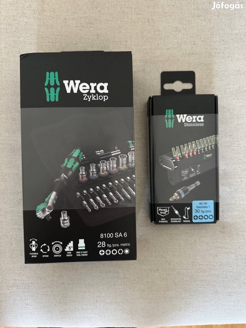 Eladó WERA 8100 SA 6 készlet plusz WERA BC 30 Bit készlet