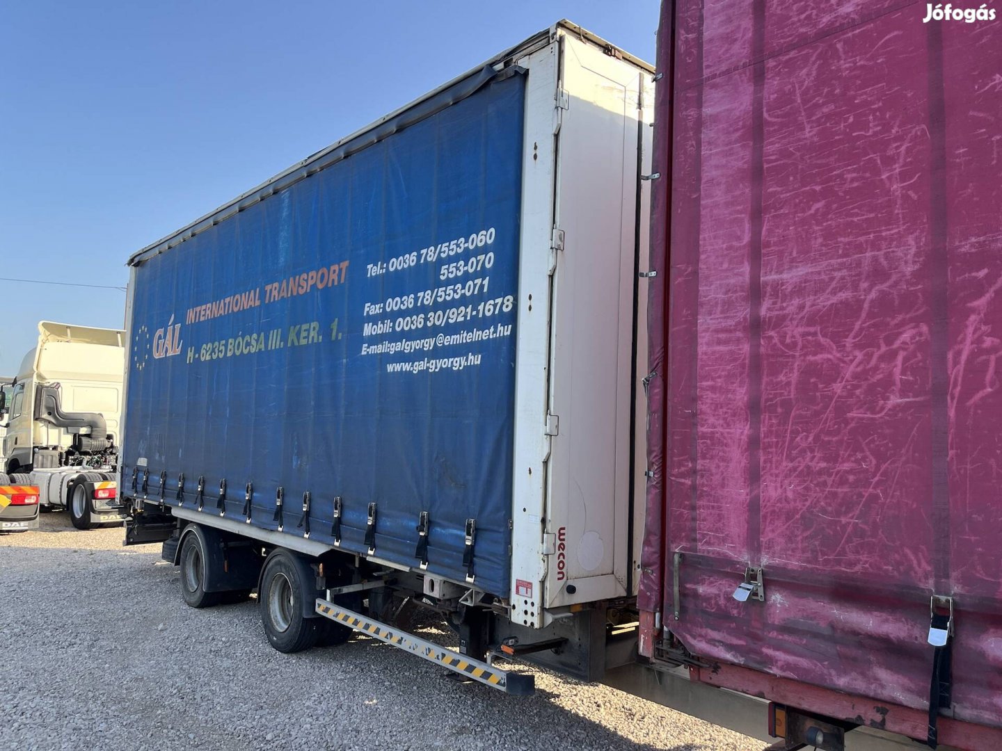 Eladó Wecom tandem Bdp cserefelépitményes pótkocsi