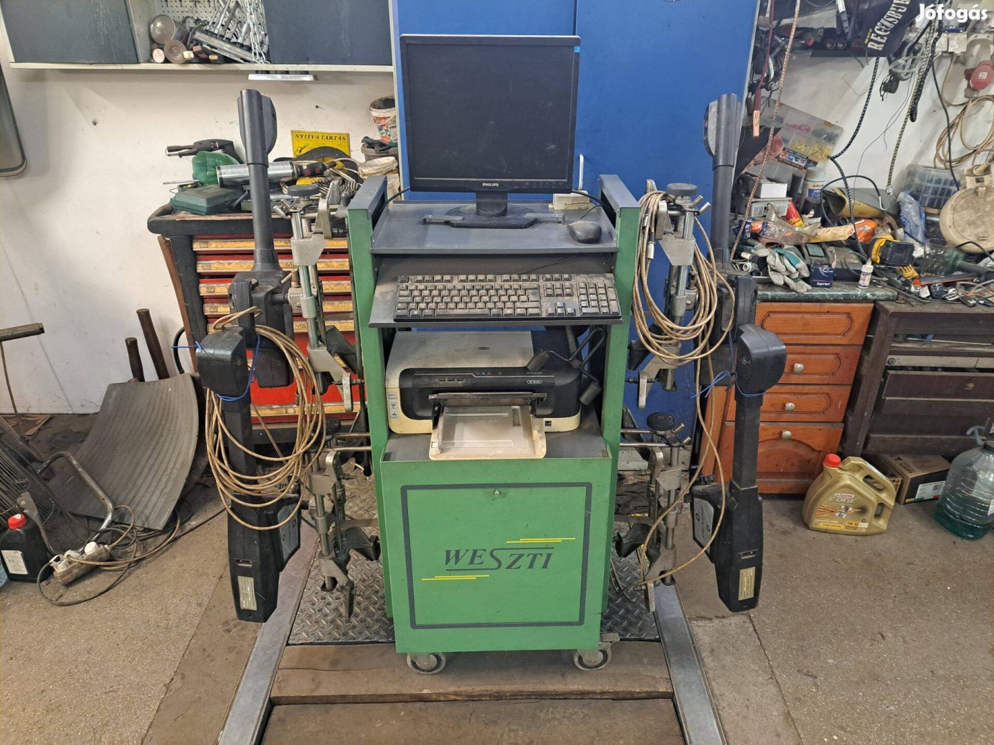 Eladó Weszti futómű állító gép mérőfejes futómű beállító